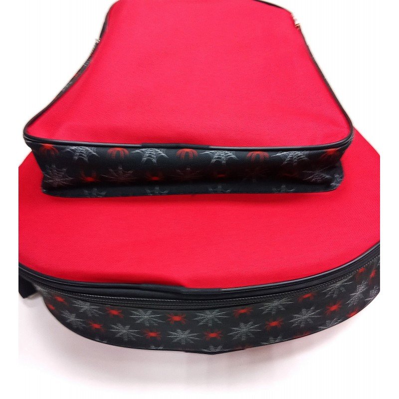 MZ-ChGC-3red/sp Чехол для классической гитары, красный/"паучки", MEZZO