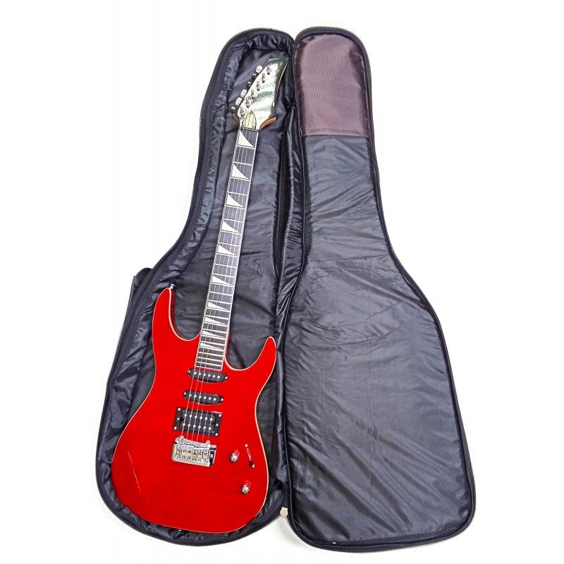 MZ-ChGE-3br Чехол для электрогитары, ткань добби коричневая, MEZZO