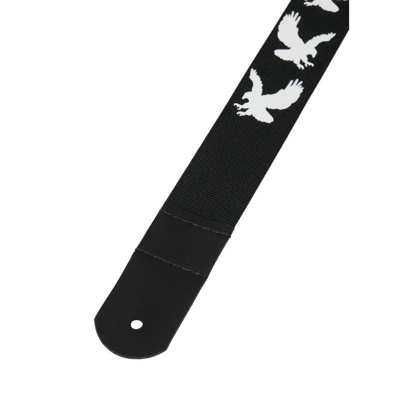 MZ-RG-5ApEagleBk Ремень для гитары, черный, аппликация Орел, MEZZO