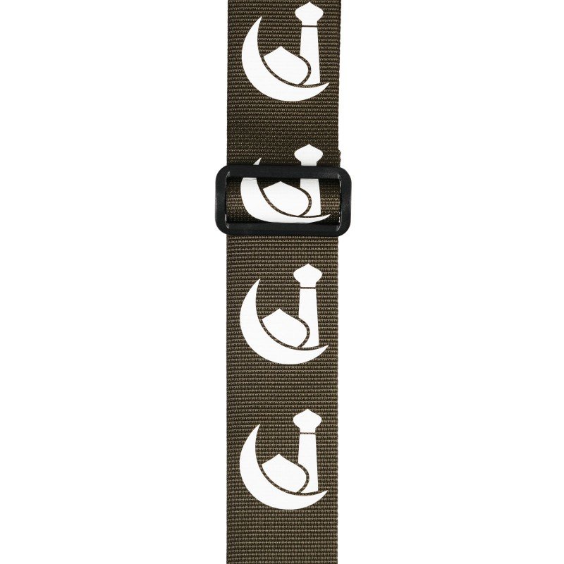 MZ-RG-5ApIslamGh Ремень для гитары, зеленый хаки, аппликация Ислам, MEZZO