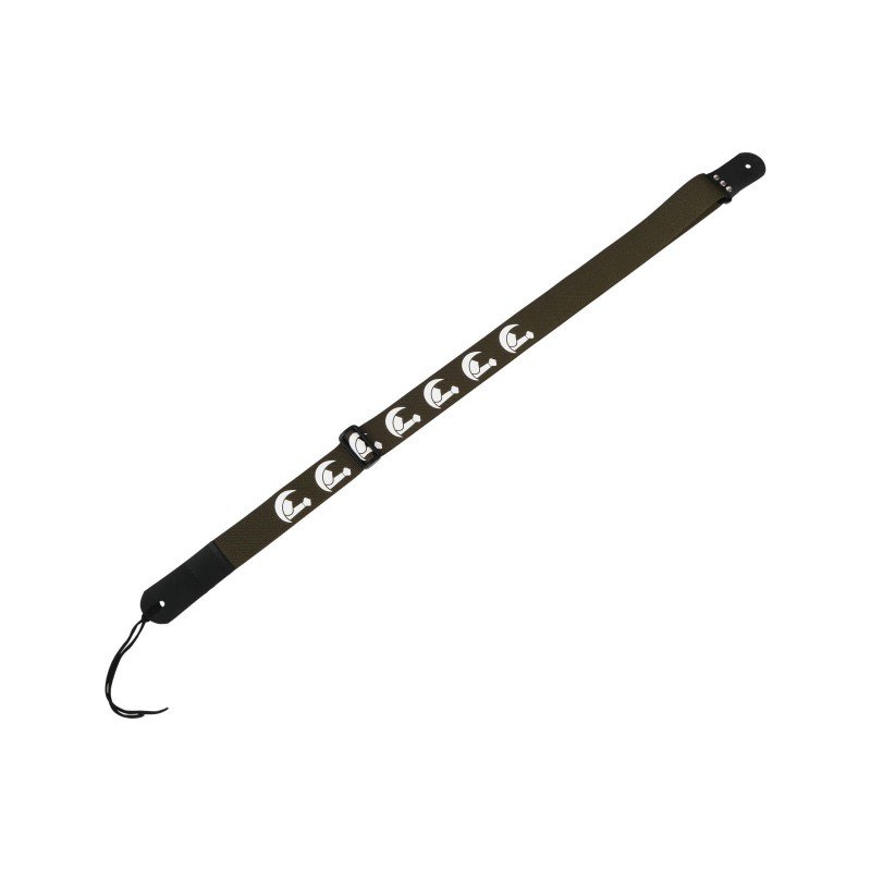 MZ-RG-5ApIslamGh Ремень для гитары, зеленый хаки, аппликация Ислам, MEZZO