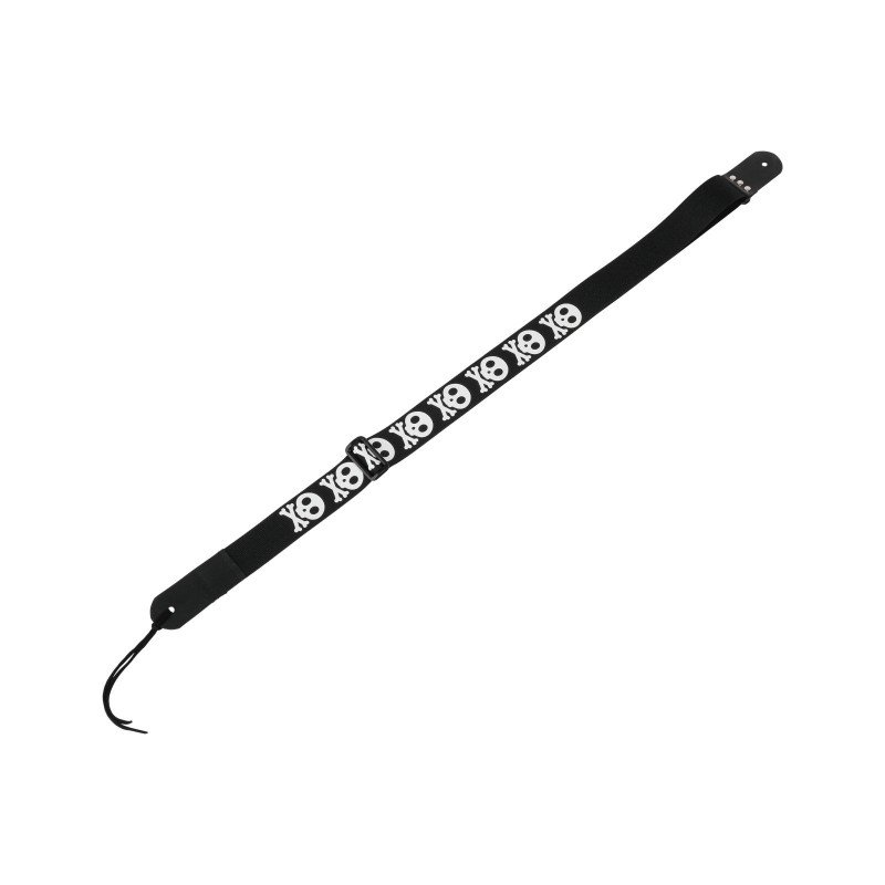 MZ-RG-5ApJRogerBk Ремень для гитары, черный, аппликация Веселый Роджер, MEZZO