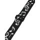 MZ-RG-5ApNotesBk Ремень для гитары, черный, аппликация Ноты, MEZZO