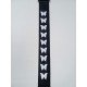 MZ-RGE-7-1ApButterflyBk Ремень для гитары, черный, аппликация Бабочка, MEZZO