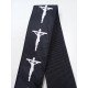 MZ-RGE-7-1ApChristBk Ремень для гитары, черный, аппликация Христос, MEZZO