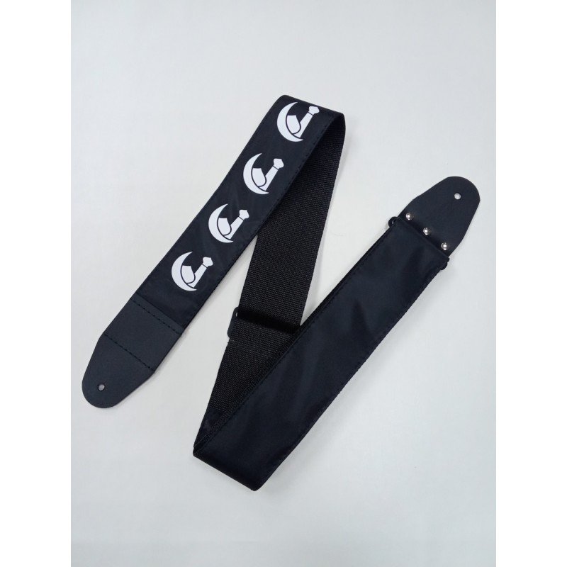 MZ-RGE-7-1ApIslamBk Ремень для гитары, черный, аппликация Ислам, MEZZO