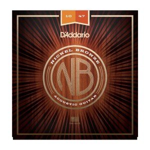 NB1047 Nickel Bronze Комплект струн для акустической гитары, Extra Light, 10-47, D'Addario