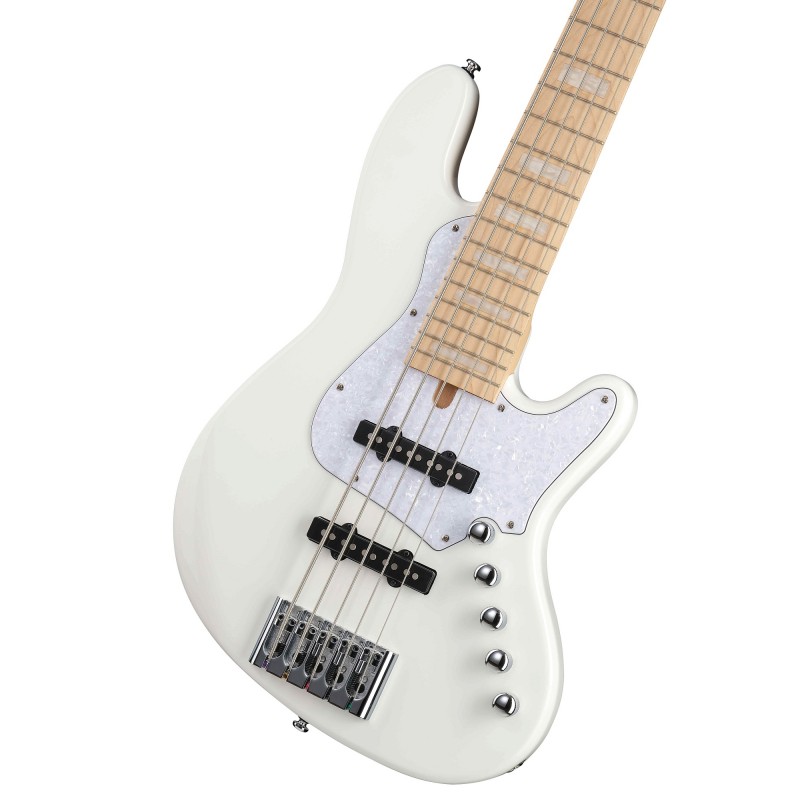 NJS5-WHT Elrick NJS Series Бас-гитара 5-струнная, белая, с чехлом, Cort