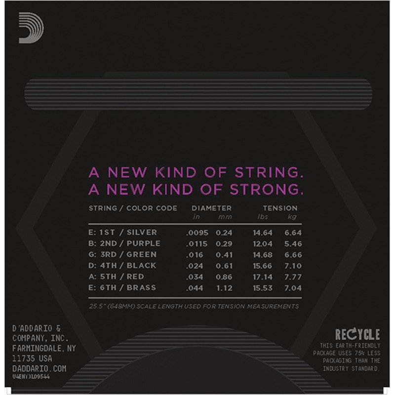 NYXL09544 NYXL Комплект струн для электрогитары, Super Light Plus, 9.5-44, D'Addario