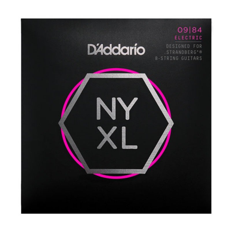 NYXL0984SB NYXL Комплект струн для 8-струнной электрогитары .strandberg, 9-84, Cm Light, D'Addario
