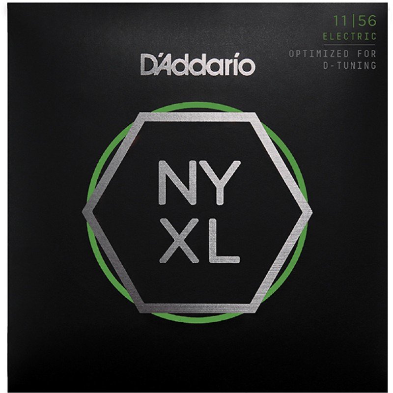 NYXL1156 NYXL Комплект струн для электрогитары, M Top / E-H Bottom, 11-56, D'Addario