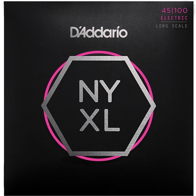 NYXL45100 NYXL Комплект струн для бас-гитары, Long Scale, Regular Light, 45-100, D'Addario