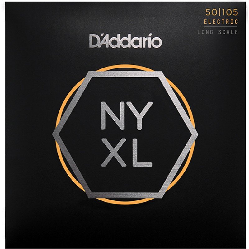 NYXL50105 NYXL Комплект струн для бас-гитары, Long Scale, Medium, 50-105, D'Addario