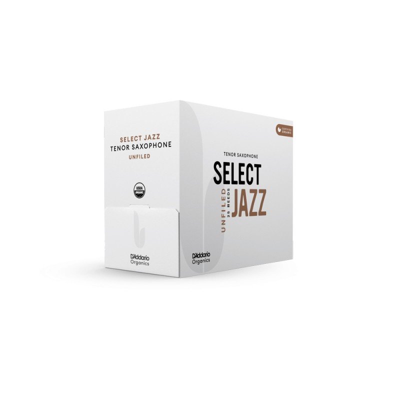 ORRS01TSX3S-B25 Organic Select Jazz Unfiled Трости для саксофона тенор, размер 3S, 25шт, D'Addario