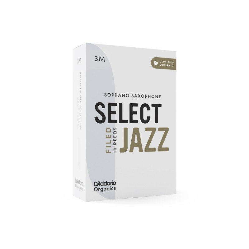 ORSF10SSX3M Organic Select Jazz Filed Трости для саксофона сопрано, размер 3M, 10шт, D'Addario