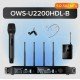 OWS-U2200HD01L02-B Двухканальная радиосистема, ручной, головной, петличный микрофон, Октава OWS-U2200HD01L02-B Двухканальная радиосистема, ручной, головной, петличный микрофон, Октава