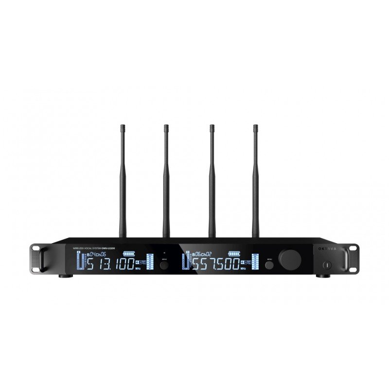 OWS-U2200HD01L02-B Двухканальная радиосистема, ручной, головной, петличный микрофон, Октава OWS-U2200HD01L02-B Двухканальная радиосистема, ручной, головной, петличный микрофон, Октава