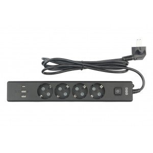 PC-7B-2M PowerCube Удлинитель, 4 розетки, 3 USB-порта, Электрическая мануфактура