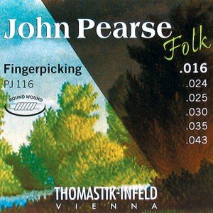 PJ116 John Pearse Комплект струн для акустической гитары, нейлон, 016-043, Thomastik