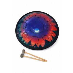 PNG-GR-36F3 Глюкофон кованый гранофон "Полянка", аэрография, 2 палочки, чехол, Pangooda Drums