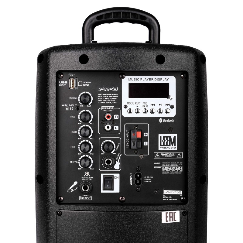 PR-8 Акустическая система c радиомикрофоном, аккумуляторная, 50Вт, Leem