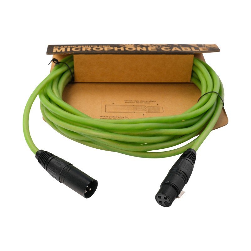 PW-CPMIC-20GL Classic Series Pro Микрофонный кабель, 6м, светло-зелёный, D'Addario