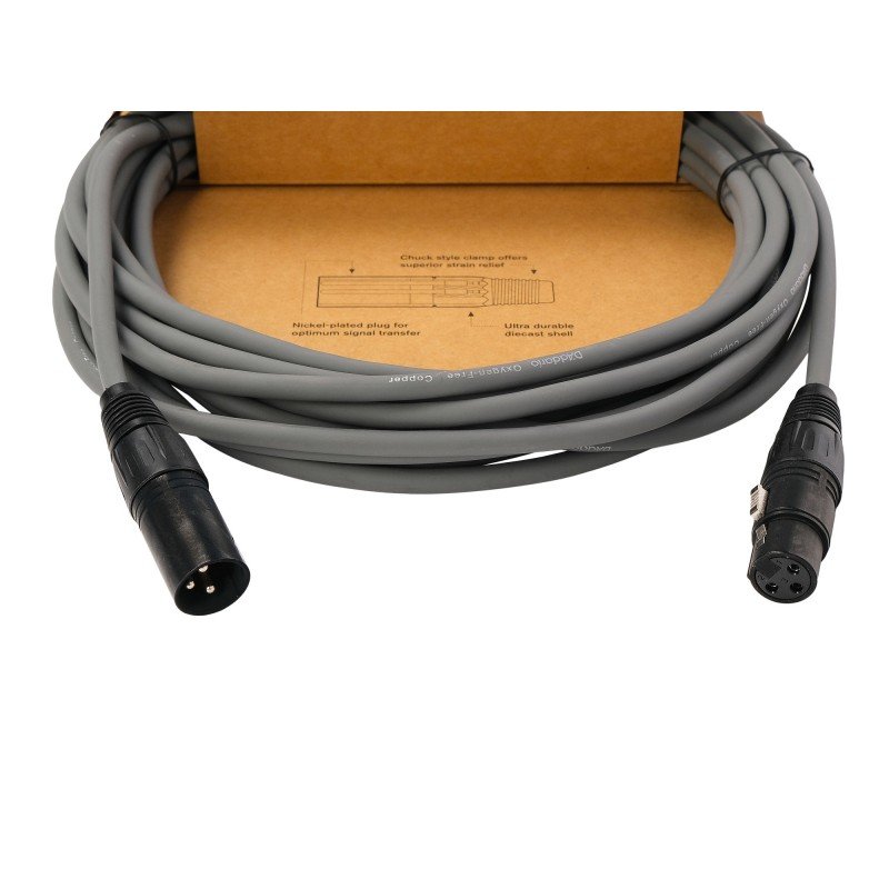 PW-CPMIC-20GY Classic Series Pro Микрофонный кабель, 6м, серый, D'Addario