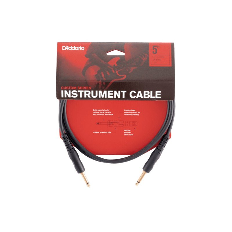 PW-G-05 Custom Series Инструментальный кабель, 1.5м, D'Addario
