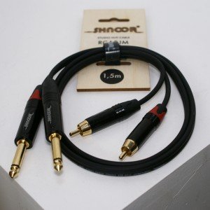 RCA2JM-10m Компонентный кабель 2хRCA - 2х6,3мм моно Jack, 10м, SHNOOR RCA2JM-10m Компонентный кабель 2хRCA - 2х6,3мм моно Jack, 10м, SHNOOR