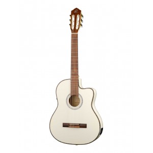 RCE145WH Family Series Pro Классическая гитара со звукоснимателем, размер 4/4, белая, Ortega