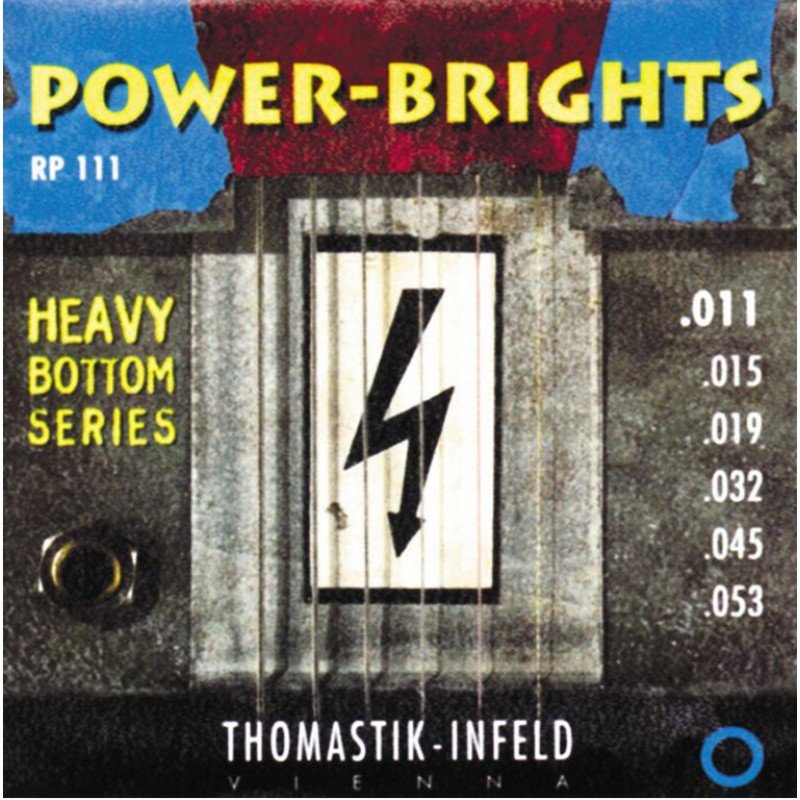 RP111 Power-Brights Heavy Bottom Комплект струн для электрогитары, 11-53, Thomastik
