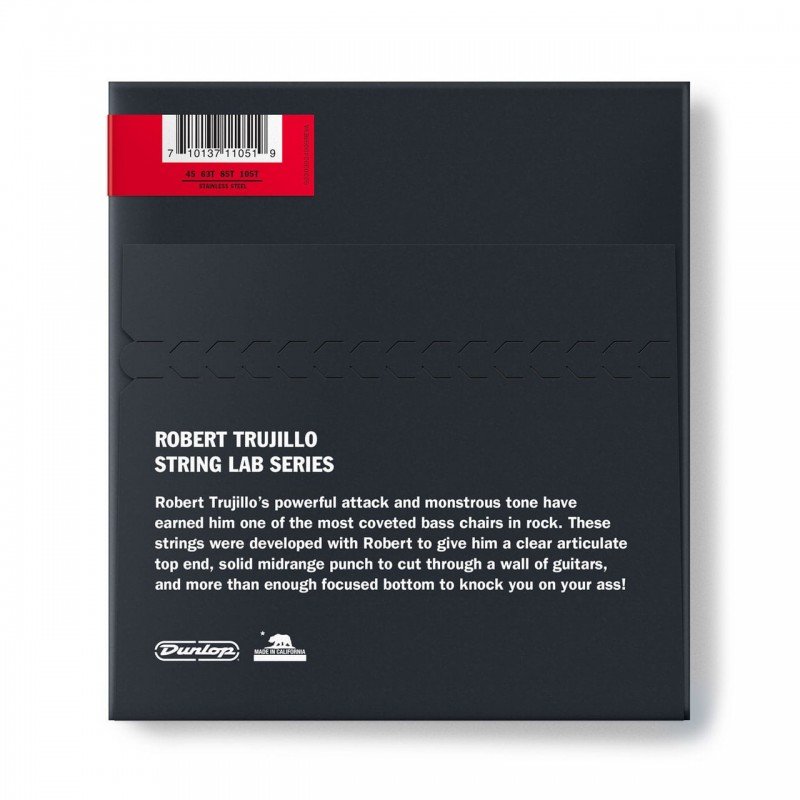 RTT45105T Robert Trujillo Комплект струн для бас-гитары, Custom Medium, нерж.сталь, 45-105, Dunlop RTT45105T Robert Trujillo Комплект струн для бас-гитары, Custom Medium, нерж.сталь, 45-105, Dunlop