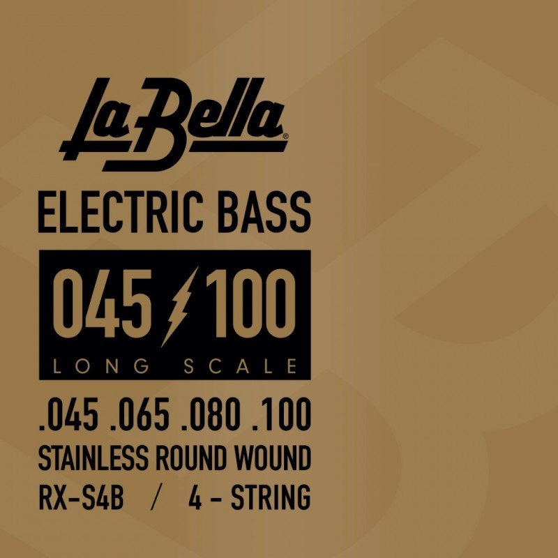 RX-S4B RX – Stainless Комплект струн для бас-гитары, нерж.сталь, 45-100, La Bella RX-S4B RX – Stainless Комплект струн для бас-гитары, нерж.сталь, 45-100, La Bella