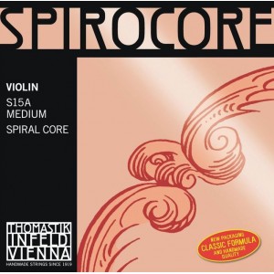 S15A Spirocore Комплект струн для скрипки размером 4/4, среднее натяжение, Thomastik
