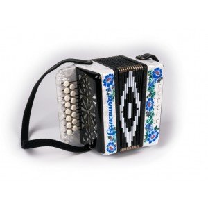 S20XL-C-WH Гармонь "Ромашка" 15х12-I, белая, палехская роспись, Шуйская гармонь S20XL-C-WH Гармонь "Ромашка" 15х12-I, белая, палехская роспись, Шуйская гармонь