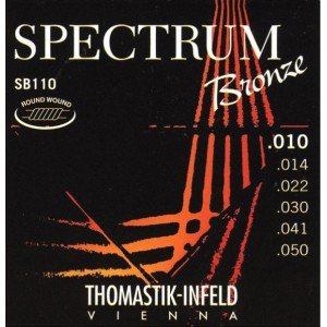 SB110 Spectrum Bronze Комплект струн для акустической гитары, сталь/бронза, 010-050, Thomastik SB110 Spectrum Bronze Комплект струн для акустической гитары, сталь/бронза, 010-050, Thomastik