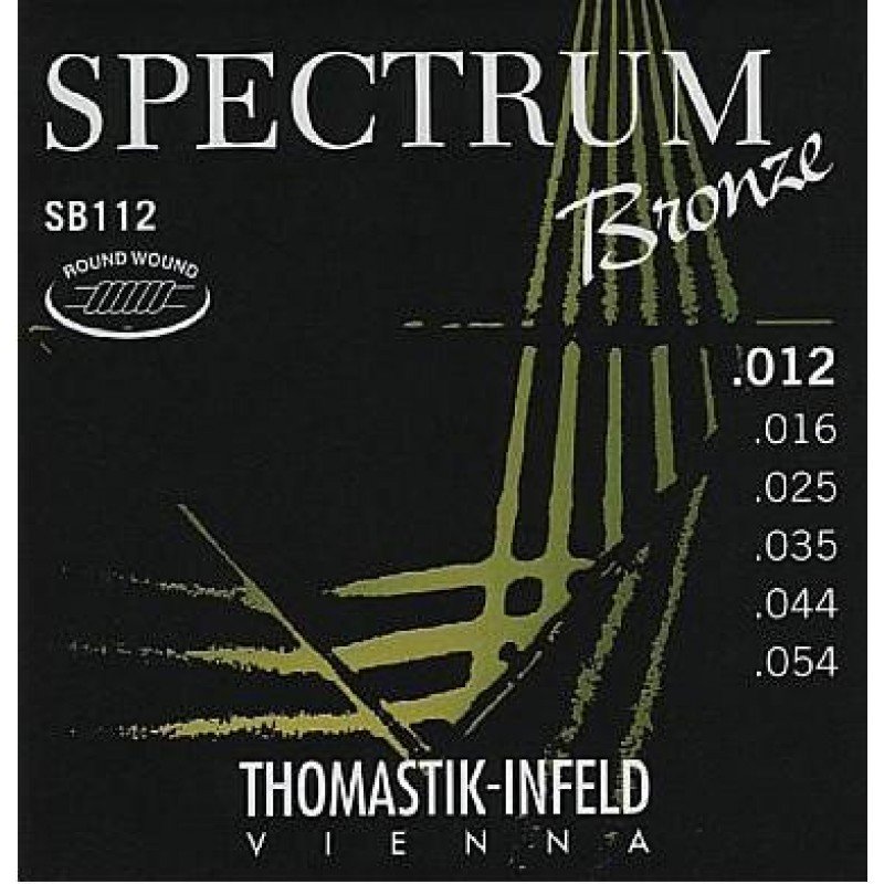 SB112 Spectrum Bronze Комплект струн для акустической гитары, сталь/бронза, 012-054, Thomastik SB112 Spectrum Bronze Комплект струн для акустической гитары, сталь/бронза, 012-054, Thomastik