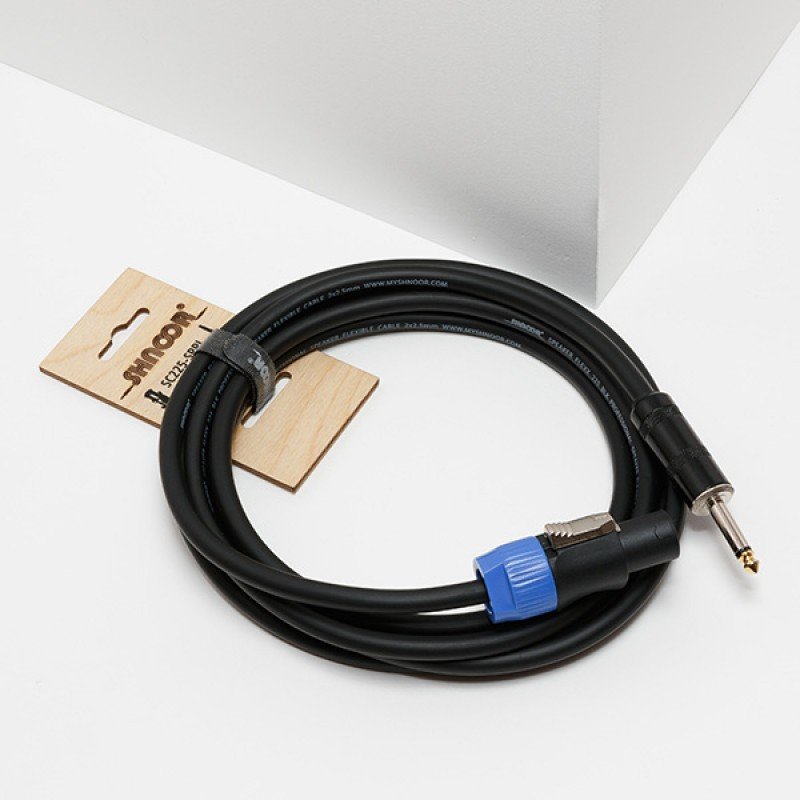 SC225-SPPJ-0,5m Кабель для гитарного усилителя, 2х2,5мм, Speakon-Powerjack, 0,5м, SHNOOR