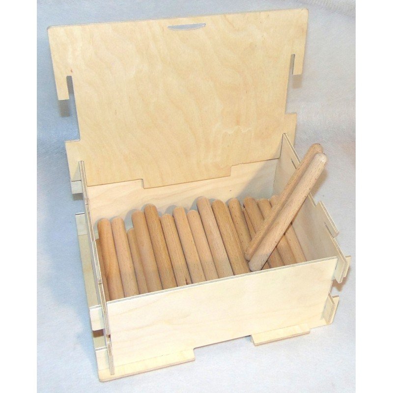 SCL15-BOX20 Клавесы, 15х150мм, бук, набор 20 пар, в деревянном ящике, Sinkopa