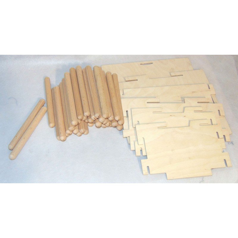 SCL15-BOX20 Клавесы, 15х150мм, бук, набор 20 пар, в деревянном ящике, Sinkopa