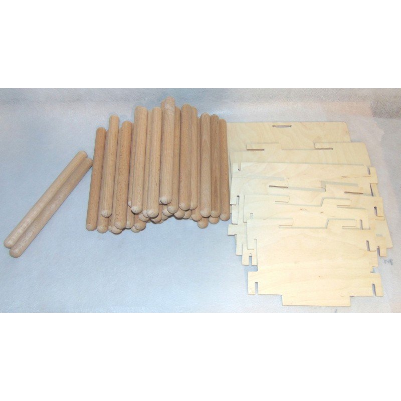 SCL20-BOX20 Клавесы, 20х200мм, бук, набор 20 пар, в деревянном ящике, Sinkopa