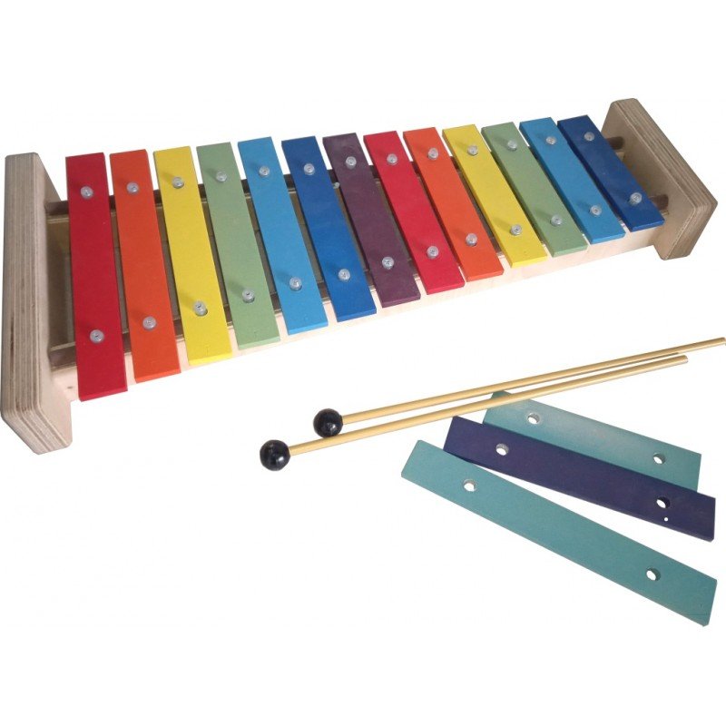 SGA1-C Колокольчики (глокеншпиль) альт диатоника, 13 нот +3 дополнительных, цветной, Sinkopa