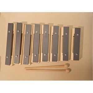 SGBA8 Металлофон разборный (глокеншпиль) альт 8 нот, 2 палочки, Sinkopa