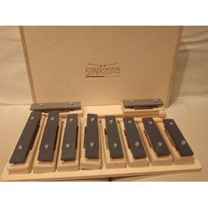 SGBS11 Металлофон разборный (глокеншпиль) сопрано 8 нот+ 2 полутона, 10 палочек, в кейсе, Sinkopa