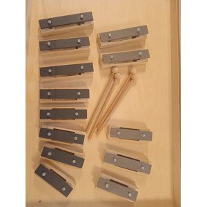 SGBS13 Металлофон разборный (глокеншпиль) сопрано 8 нот+ 5 полутонов, 13 палочек, в кейсе, Sinkopa