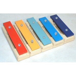 SGBS5-C Металлофон разборный (глокеншпиль) сопрано 5 нот-полутона, цветной, Sinkopa