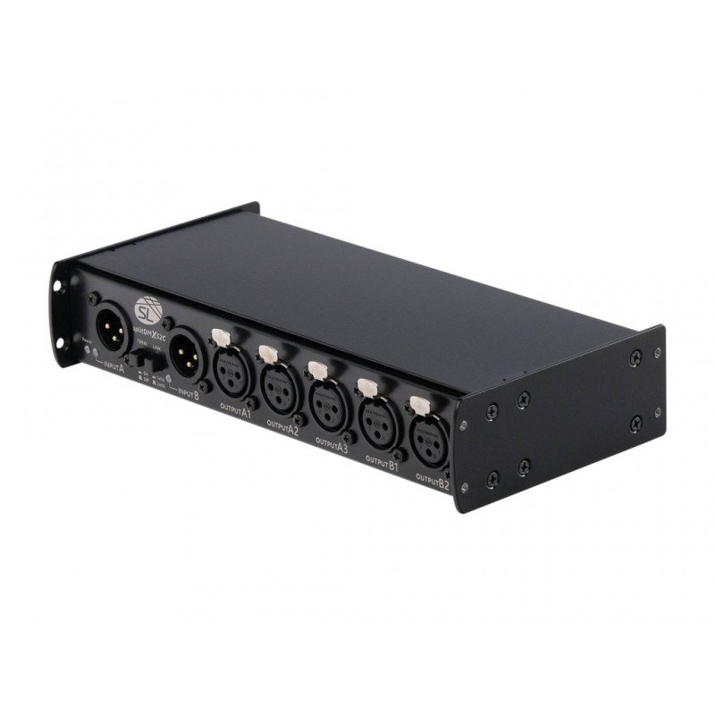 SL-SDX52C splitDMX X52C Сплиттер DMX512, 2xDMX-входа, 5xDMX-выходов, Siberian Lighting