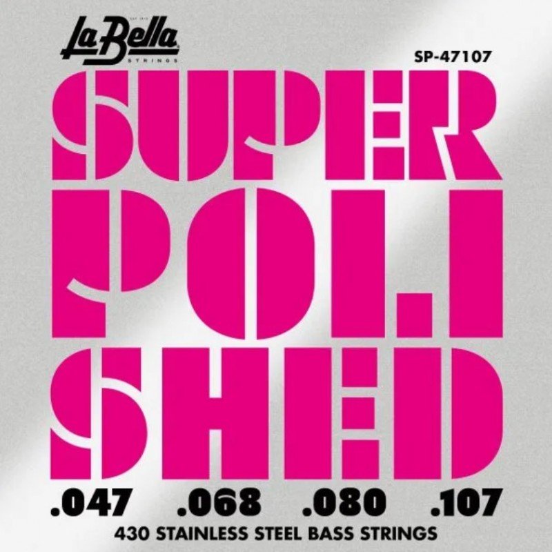 SP-47107 Super Polished Комплект струн для бас-гитары, сталь, 47-107, La Bella SP-47107 Super Polished Комплект струн для бас-гитары, сталь, 47-107, La Bella