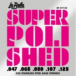 SP-47125 Super Polished Комплект струн для 5-струнной бас-гитары, сталь, 47-125, La Bella
