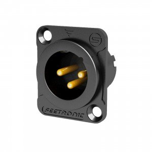 Seetronic MJ3F2C-BG Панельный разъем XLR Seetronic MJ3F2C-BG Панельный разъем XLR